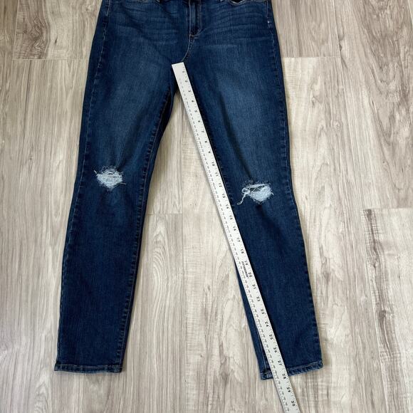 PAIGE Verdugo Ankle Distressed Blue Jeans Size W31 - Picture 3 of 11